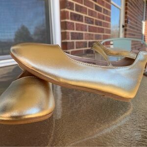 Gold Ballet Flats